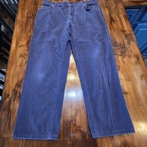 Vintage Rare 80s Land's End Square Rigger Corduroy Pants in Navy sz 38